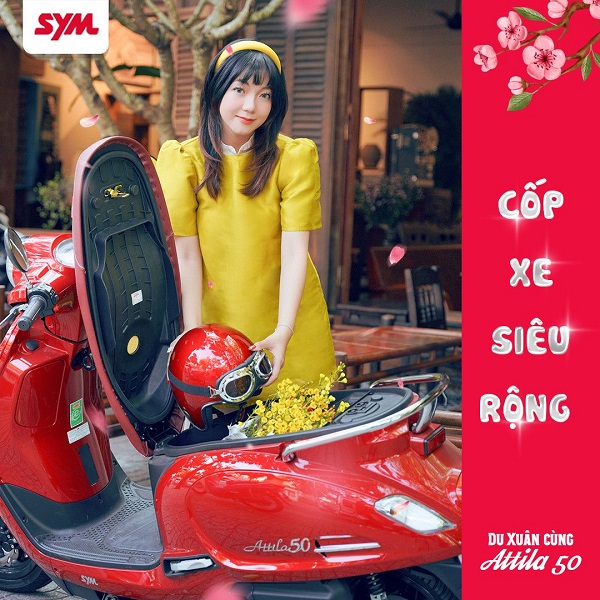 Xe Ga 50cc SYM Attila Sơn Nh&aacute;m