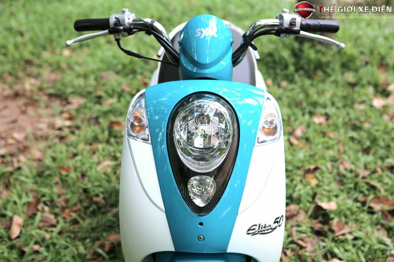 Xe ga 50cc Elite SYM Trắng Đỏ/Trắng Xanh