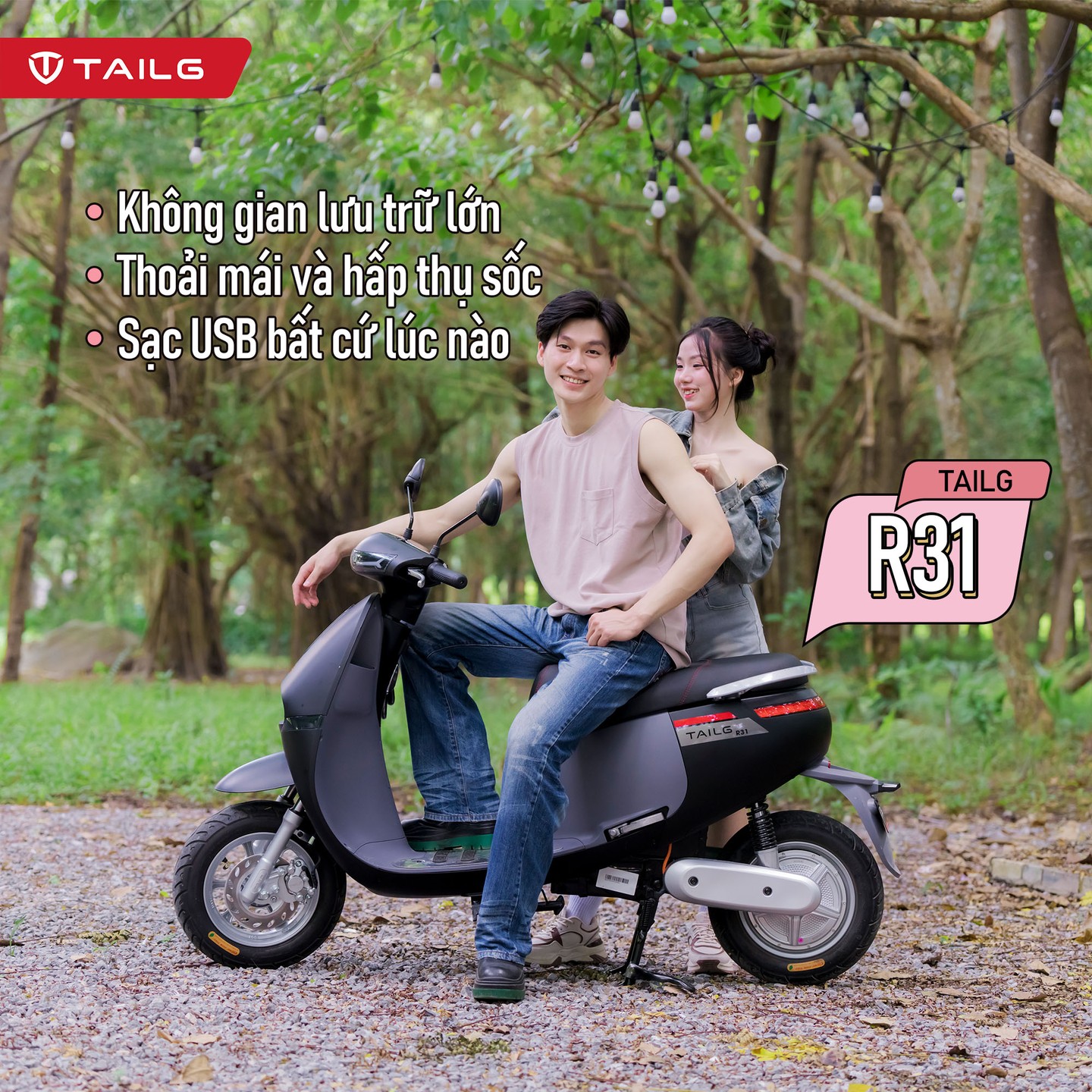 Xe máy điện Tailg Gogo R31 có gì đặc biệt? Khám phá mẫu xe cá tính cho giới trẻ
