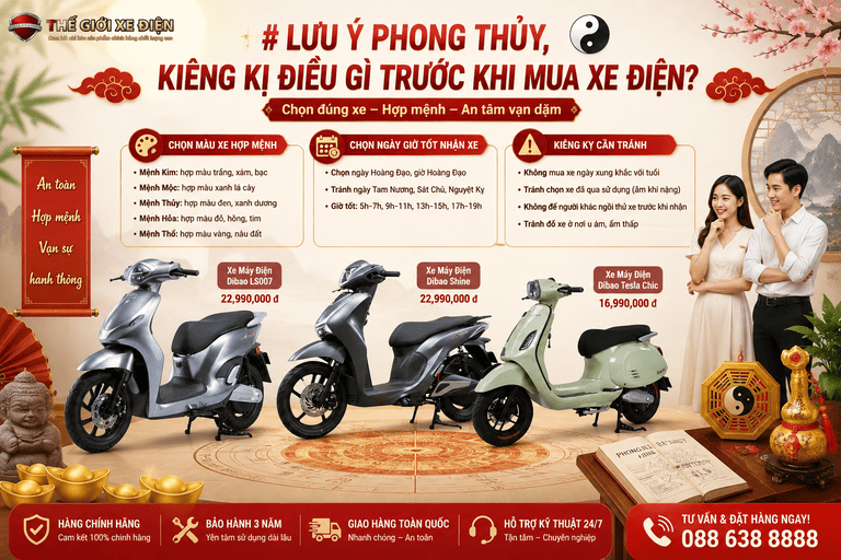 Lưu Ý Phong Thủy, Kiêng Kị Điều Gì Trước Khi Mua Xe Điện?
