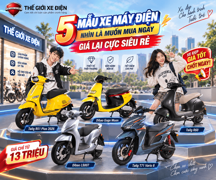 Top 5 Xe Máy Điện Nhìn Là Muốn Mua Ngay – Giá Lại Cực Siêu Rẻ!