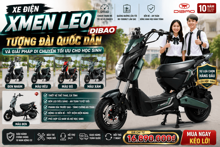 XE ĐIỆN XMEN LEO DIBAO: TƯỢNG ĐÀI QUỐC DÂN VÀ GIẢI PHÁP DI CHUYỂN TỐI ƯU CHO HỌC SINH