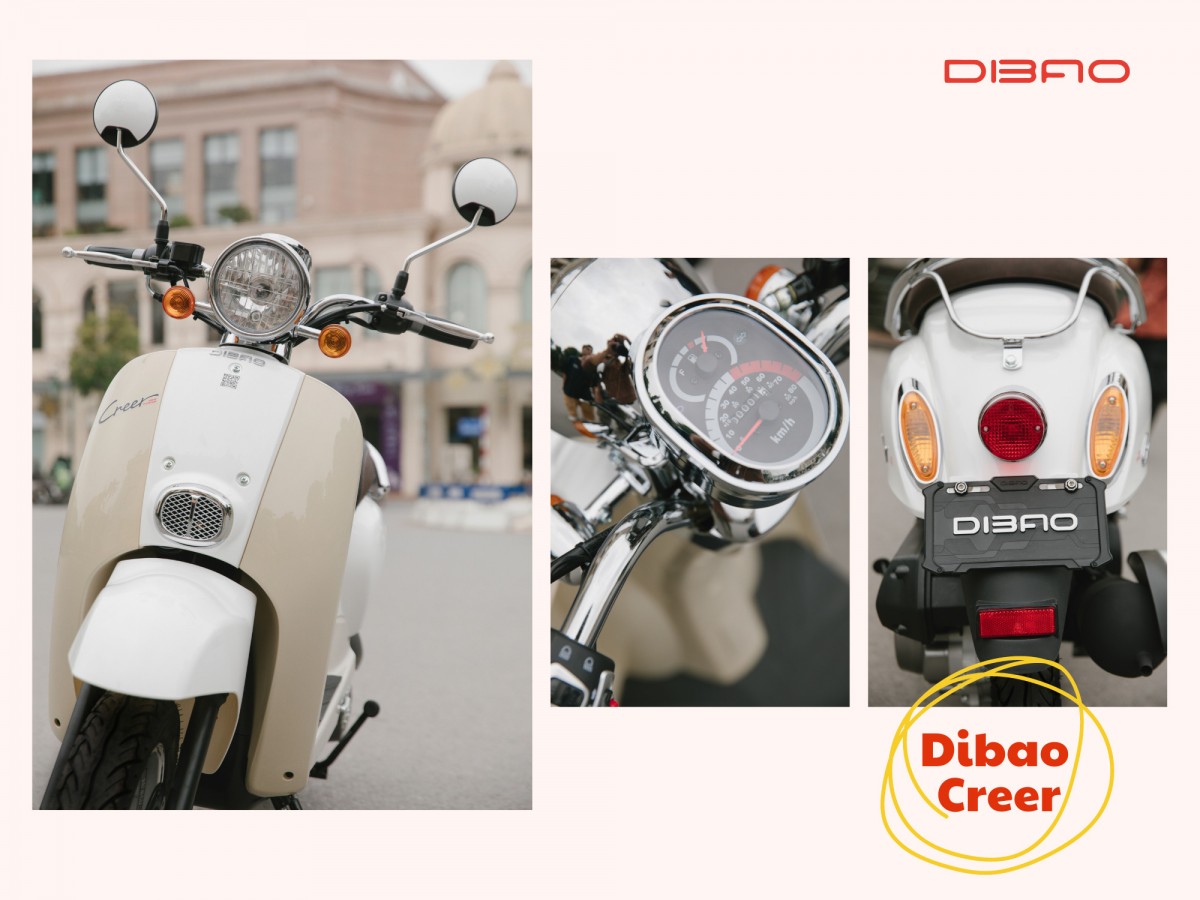 Top đầu xe ga 50cc trên 20 triệu, Dibao Creer phanh đĩa làm được chuyện gì?